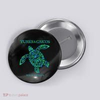Turks And Caicos Islands Sea Turtle Souvenir Button thumb 0