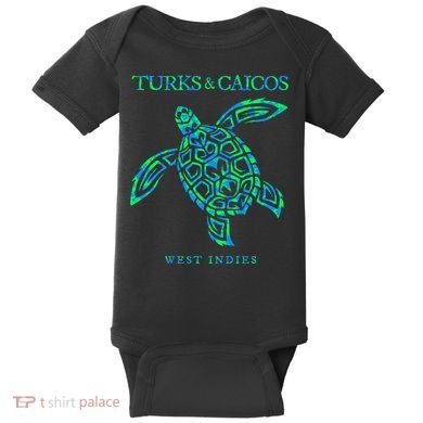 Turks And Caicos Islands Sea Turtle Souvenir Baby Bodysuit