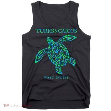 Turks And Caicos Islands Sea Turtle Souvenir Tank Top