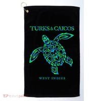 Turks And Caicos Islands Sea Turtle Souvenir Golf Towel thumb 0