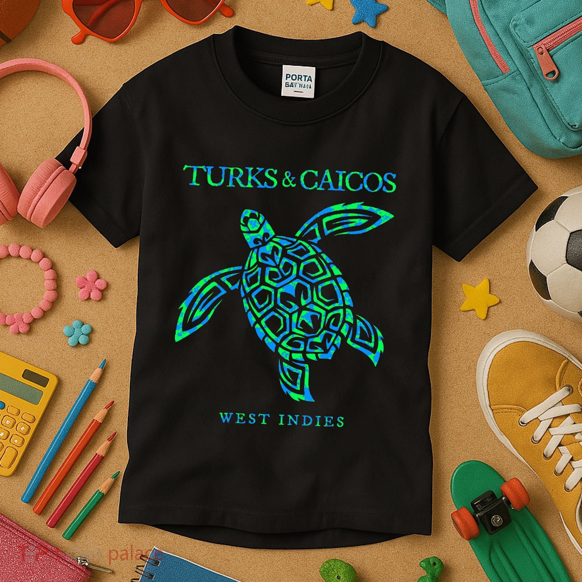 Turks And Caicos Islands Sea Turtle Souvenir Kids T-Shirt