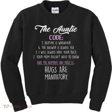 The Auntie Code Funny Aunt Kids Sweatshirt