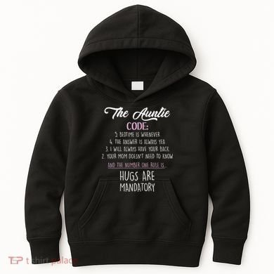 The Auntie Code Funny Aunt Kids Hoodie