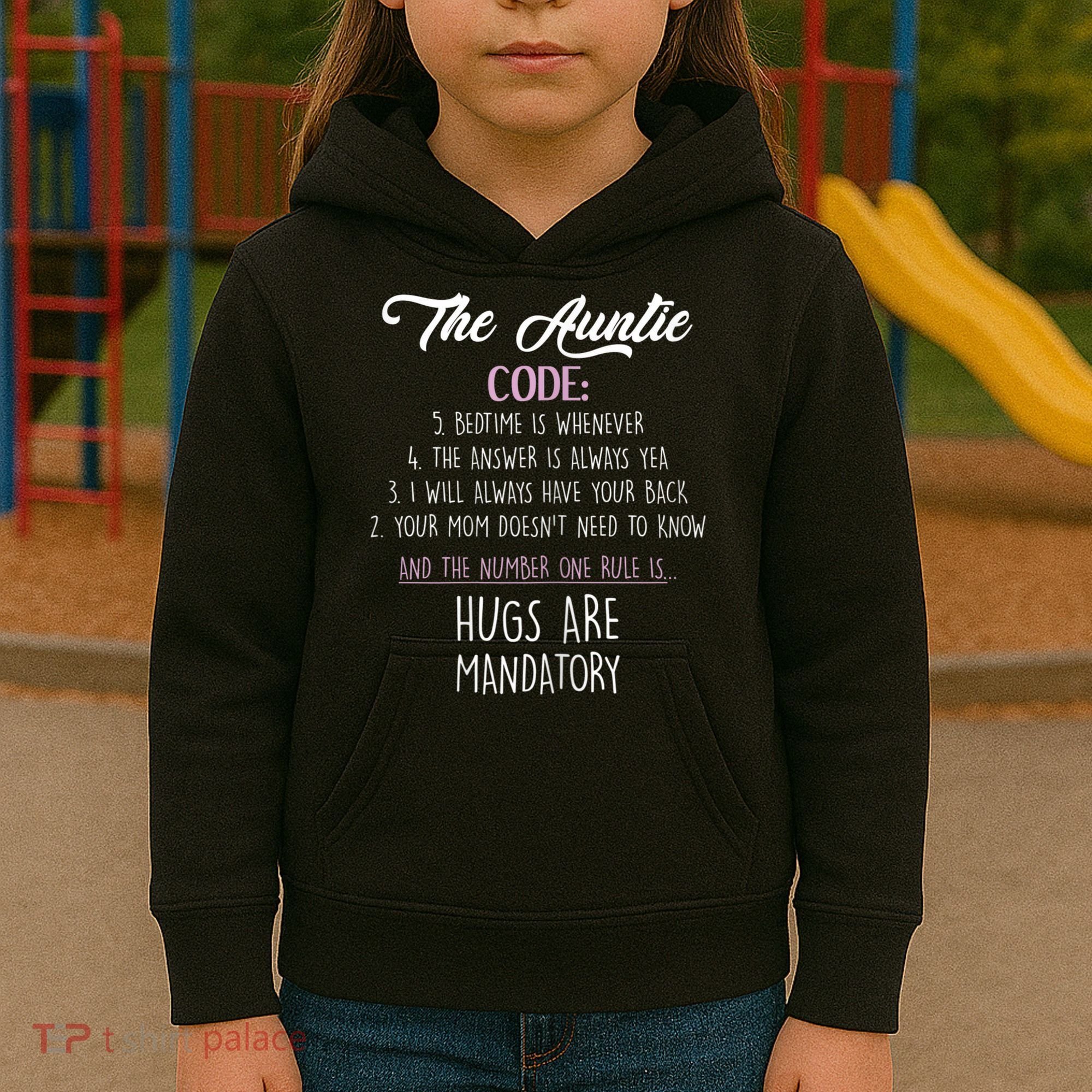 The Auntie Code Funny Aunt Kids Hoodie