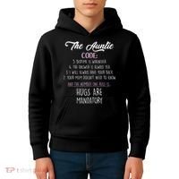 The Auntie Code Funny Aunt Kids Hoodie thumb 4