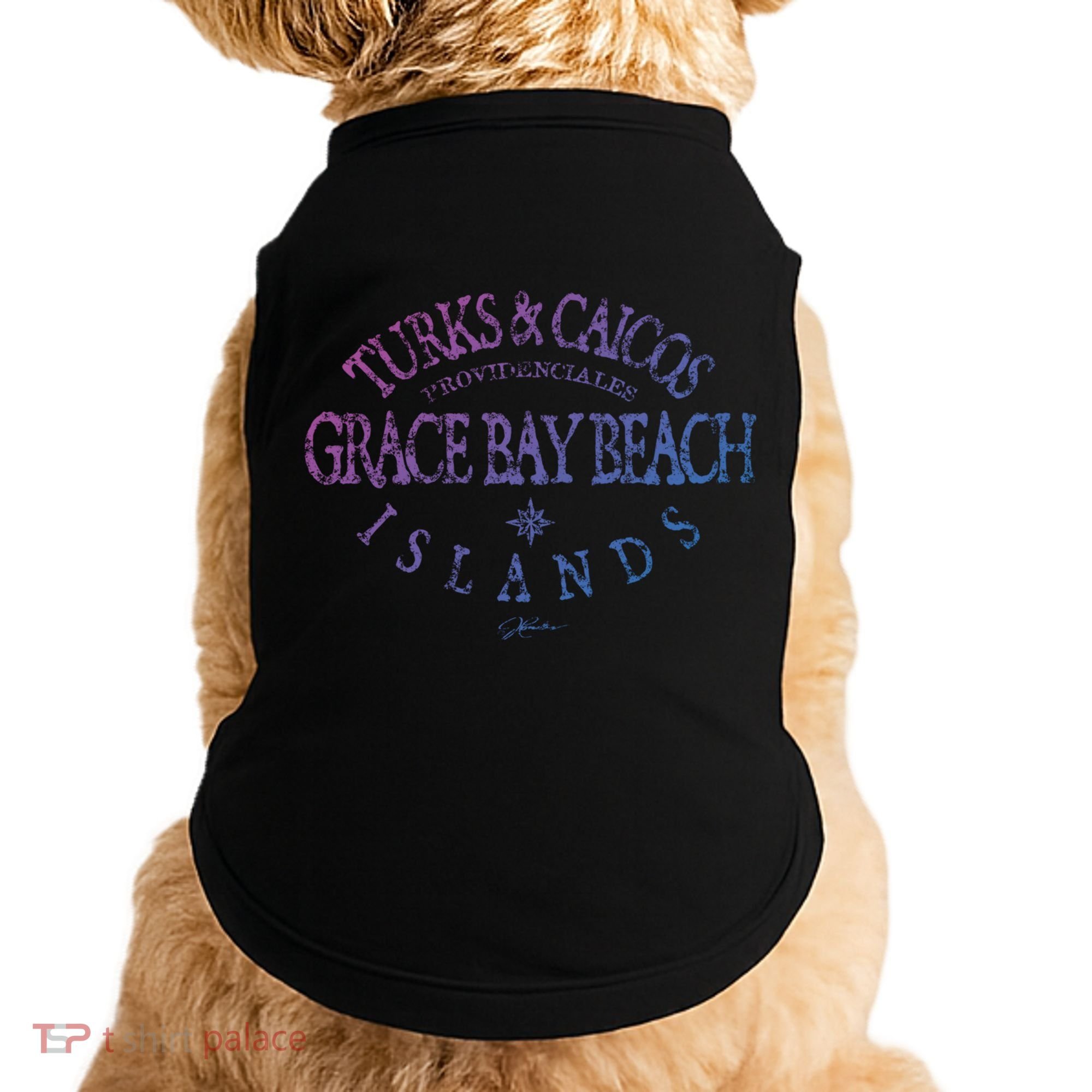 Turks And Caicos Islands Grace Bay Beach Gift Doggie Tank