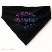 Turks And Caicos Islands Grace Bay Beach Gift USA-Made Doggie Bandana thumb 0