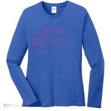 Turks And Caicos Islands Grace Bay Beach Gift Women's Long Sleeve Shirt