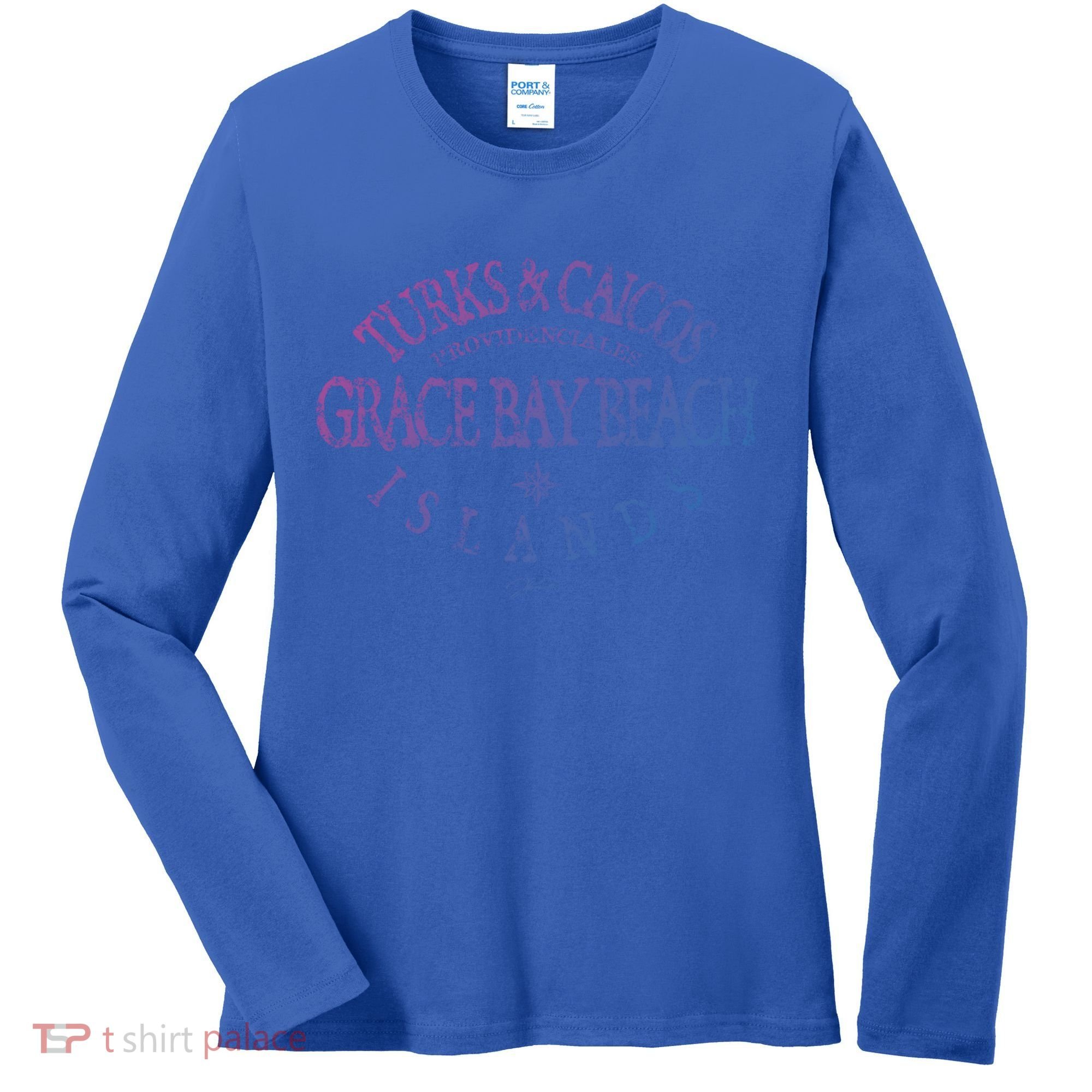 Turks And Caicos Islands Grace Bay Beach Gift Women's Long Sleeve Shirt