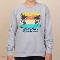Turks And Caicos Palms Beach Caribbean Islands Souvenir Gift Women's Sweatshirt thumb 0