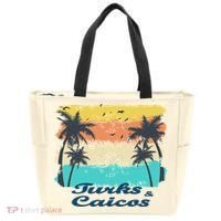 Turks And Caicos Palms Beach Caribbean Islands Souvenir Gift Tote Bag thumb 0