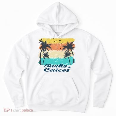 Turks And Caicos Palms Beach Caribbean Islands Souvenir Gift Hoodie