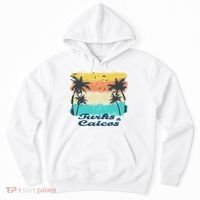 Turks And Caicos Palms Beach Caribbean Islands Souvenir Gift Hoodie thumb 0