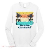Turks And Caicos Palms Beach Caribbean Islands Souvenir Gift Long Sleeve Shirt thumb 0