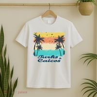 Turks And Caicos Palms Beach Caribbean Islands Souvenir Gift T-Shirt thumb 2
