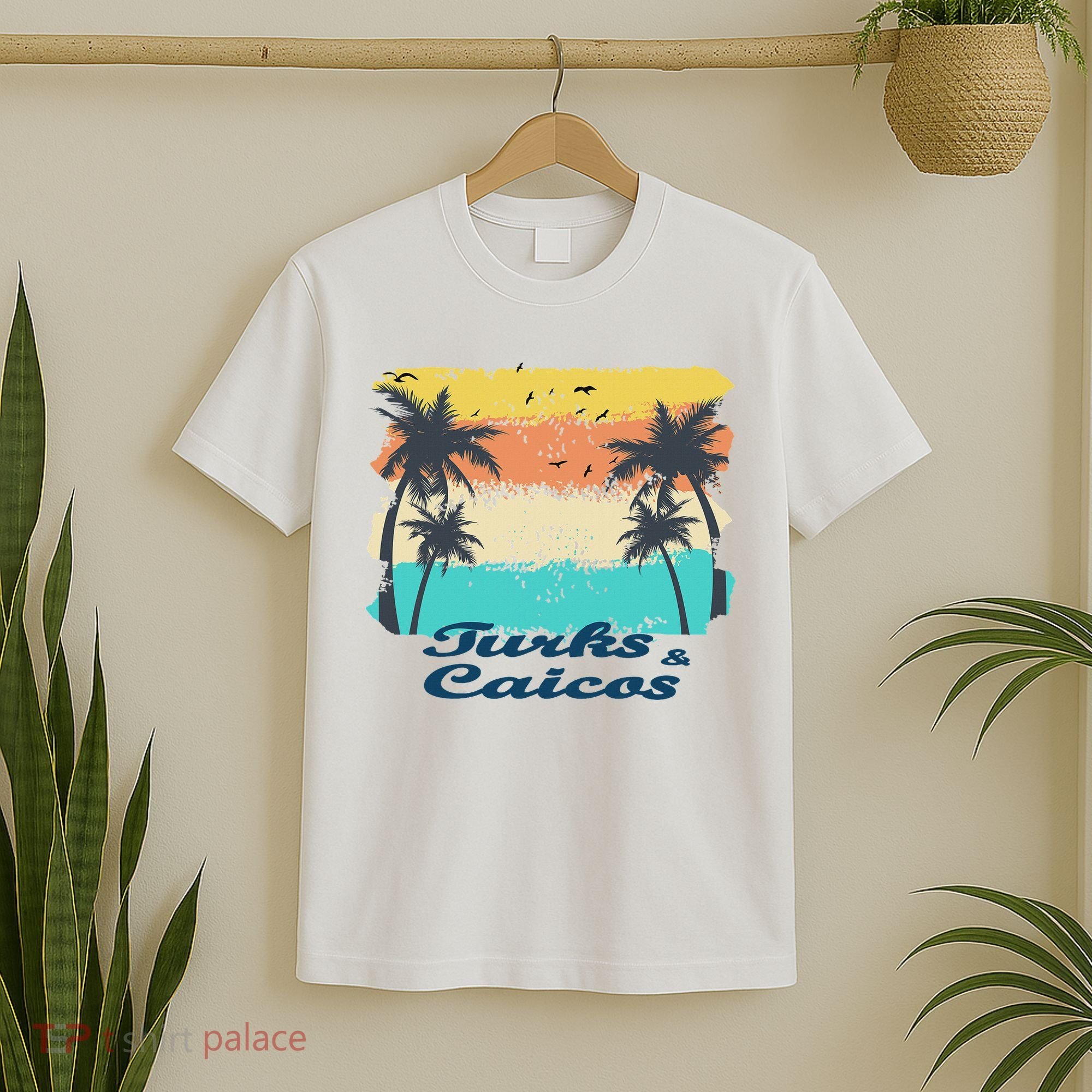 Turks And Caicos Palms Beach Caribbean Islands Souvenir Gift T-Shirt