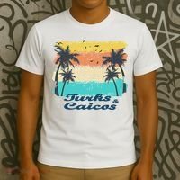 Turks And Caicos Palms Beach Caribbean Islands Souvenir Gift T-Shirt thumb 3