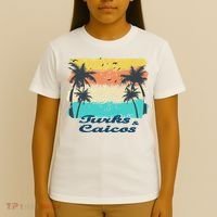 Turks And Caicos Palms Beach Caribbean Islands Souvenir Gift T-Shirt thumb 4