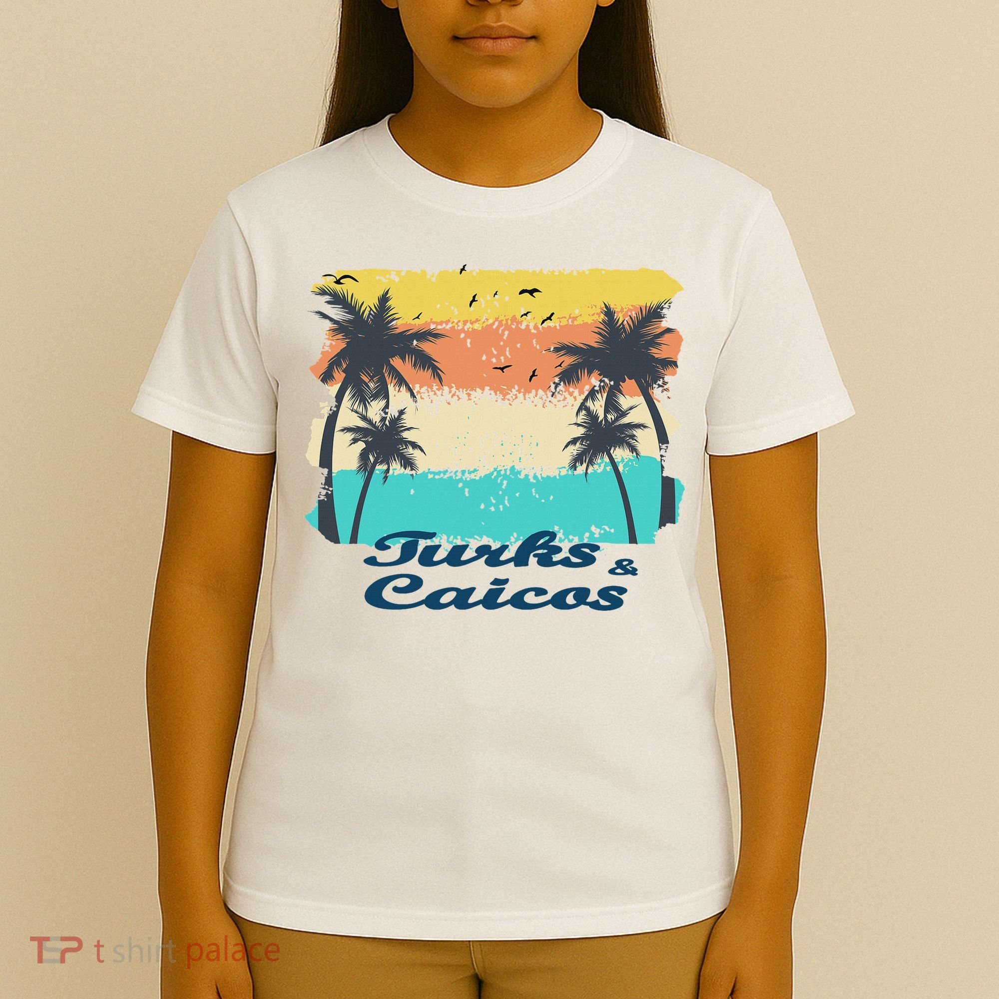 Turks And Caicos Palms Beach Caribbean Islands Souvenir Gift T-Shirt