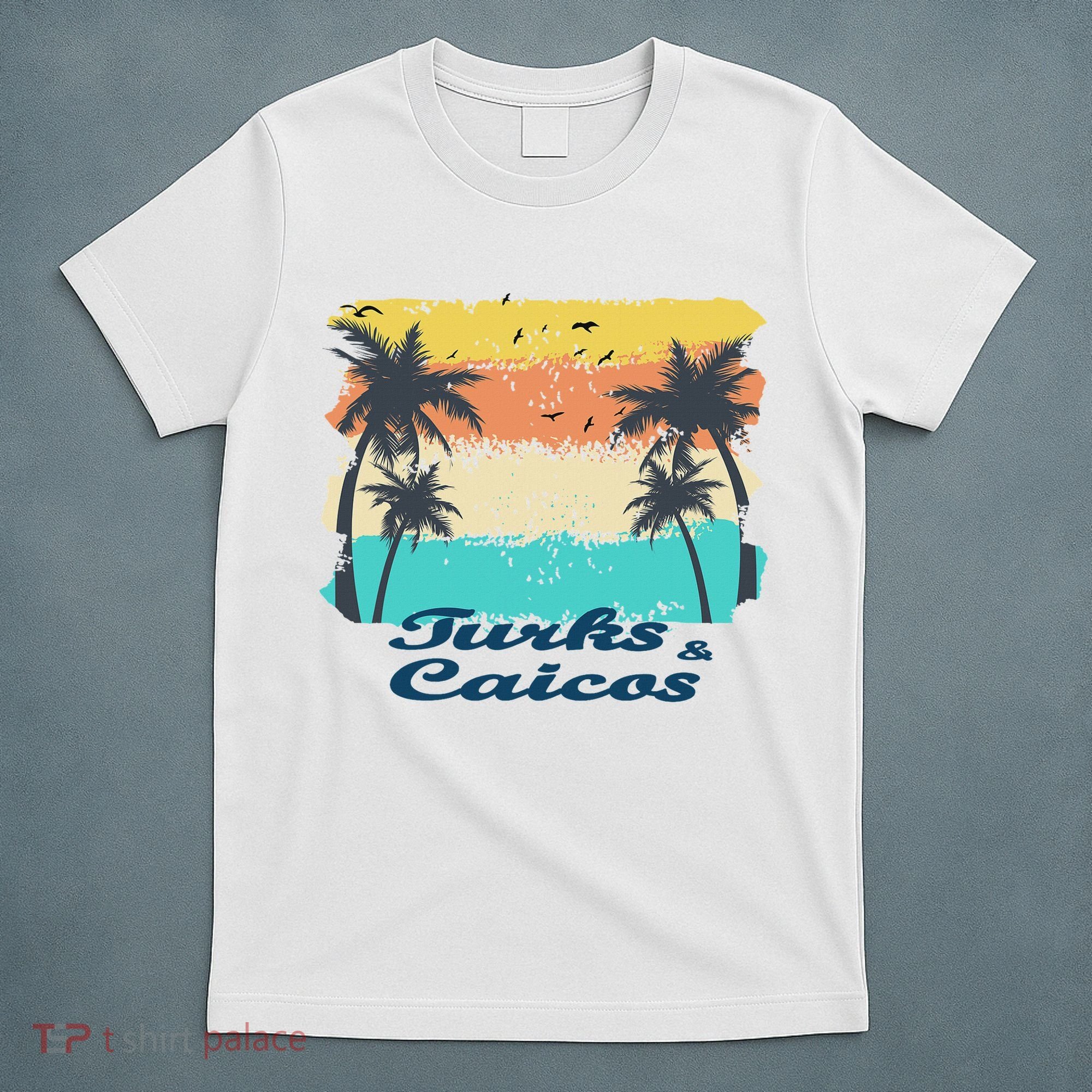 Turks And Caicos Palms Beach Caribbean Islands Souvenir Gift T-Shirt