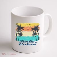 Turks And Caicos Palms Beach Caribbean Islands Souvenir Gift Coffee Mug thumb 1