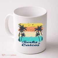 Turks And Caicos Palms Beach Caribbean Islands Souvenir Gift Coffee Mug thumb 0