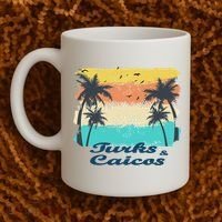 Turks And Caicos Palms Beach Caribbean Islands Souvenir Gift Coffee Mug thumb 2