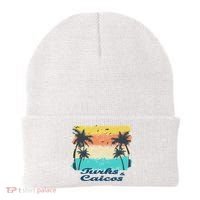 Turks And Caicos Palms Beach Caribbean Islands Souvenir Gift Beanie thumb 0