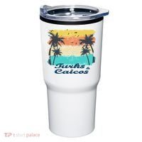 Turks And Caicos Palms Beach Caribbean Islands Souvenir Gift Tumbler thumb 0