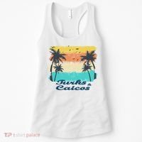 Turks And Caicos Palms Beach Caribbean Islands Souvenir Gift Women's Tank Top thumb 0