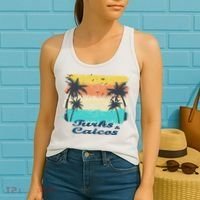 Turks And Caicos Palms Beach Caribbean Islands Souvenir Gift Women's Tank Top thumb 2
