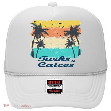 Turks And Caicos Palms Beach Caribbean Islands Souvenir Gift Hat