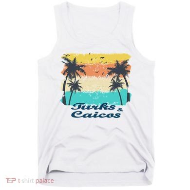 Turks And Caicos Palms Beach Caribbean Islands Souvenir Gift Tank Top