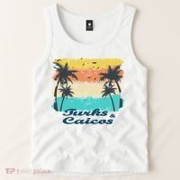 Turks And Caicos Palms Beach Caribbean Islands Souvenir Gift Tank Top thumb 2