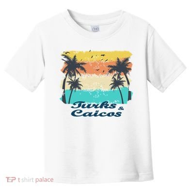 Turks And Caicos Palms Beach Caribbean Islands Souvenir Gift Toddler T-Shirt