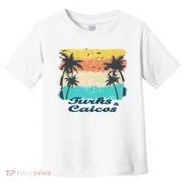 Turks And Caicos Palms Beach Caribbean Islands Souvenir Gift Toddler T-Shirt thumb 0