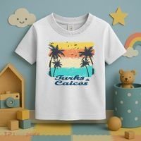 Turks And Caicos Palms Beach Caribbean Islands Souvenir Gift Toddler T-Shirt thumb 3