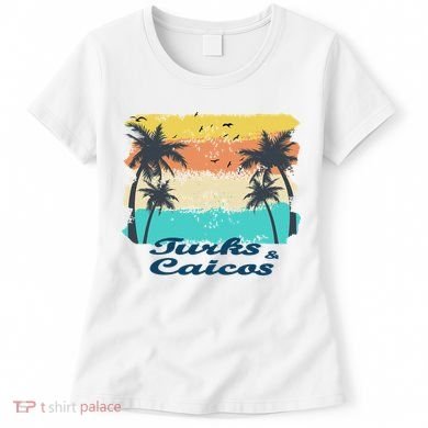 Turks And Caicos Palms Beach Caribbean Islands Souvenir Gift Women's T-Shirt