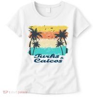 Turks And Caicos Palms Beach Caribbean Islands Souvenir Gift Women's T-Shirt thumb 0