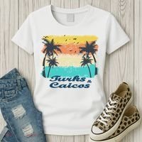Turks And Caicos Palms Beach Caribbean Islands Souvenir Gift Women's T-Shirt thumb 3