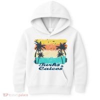 Turks And Caicos Palms Beach Caribbean Islands Souvenir Gift Kids Hoodie thumb 0