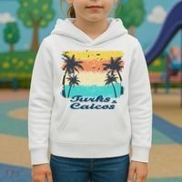 Turks And Caicos Palms Beach Caribbean Islands Souvenir Gift Kids Hoodie thumb 3