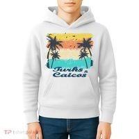 Turks And Caicos Palms Beach Caribbean Islands Souvenir Gift Kids Hoodie thumb 4