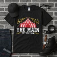 The Attraction Circus Carnival Children Birthday Party Tall T-Shirt thumb 3