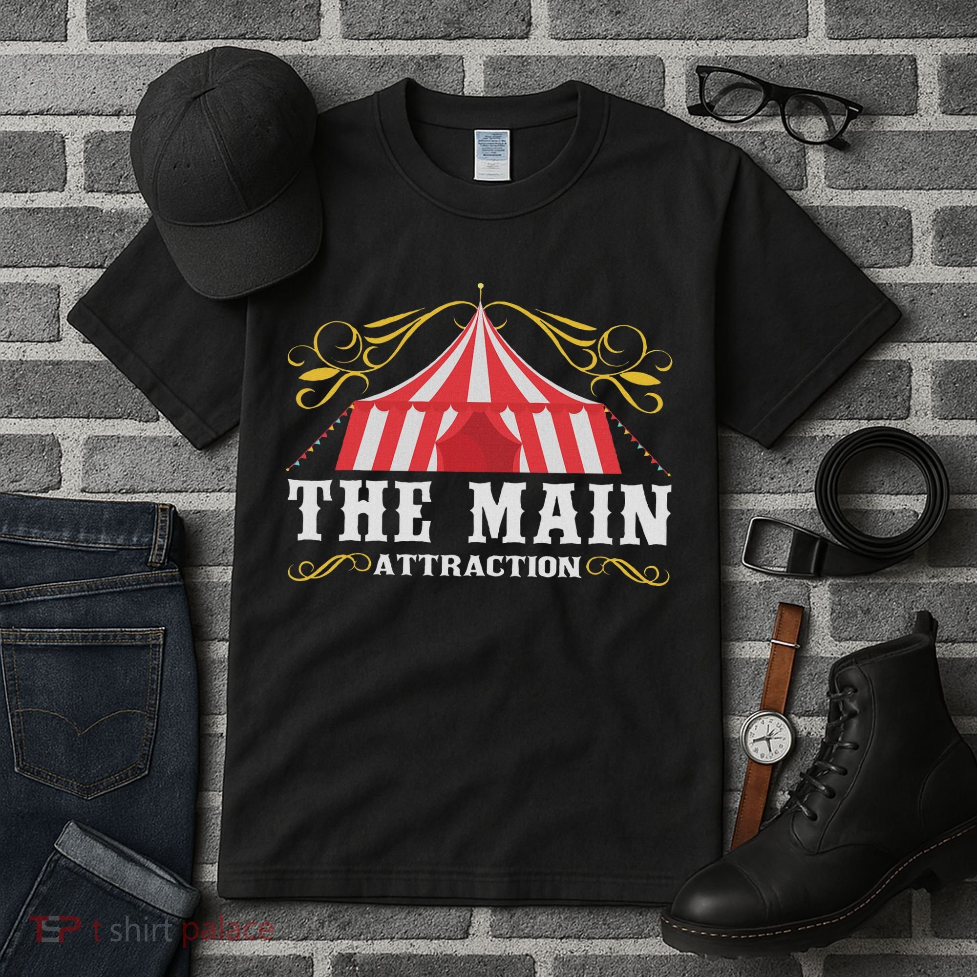 The Attraction Circus Carnival Children Birthday Party Tall T-Shirt