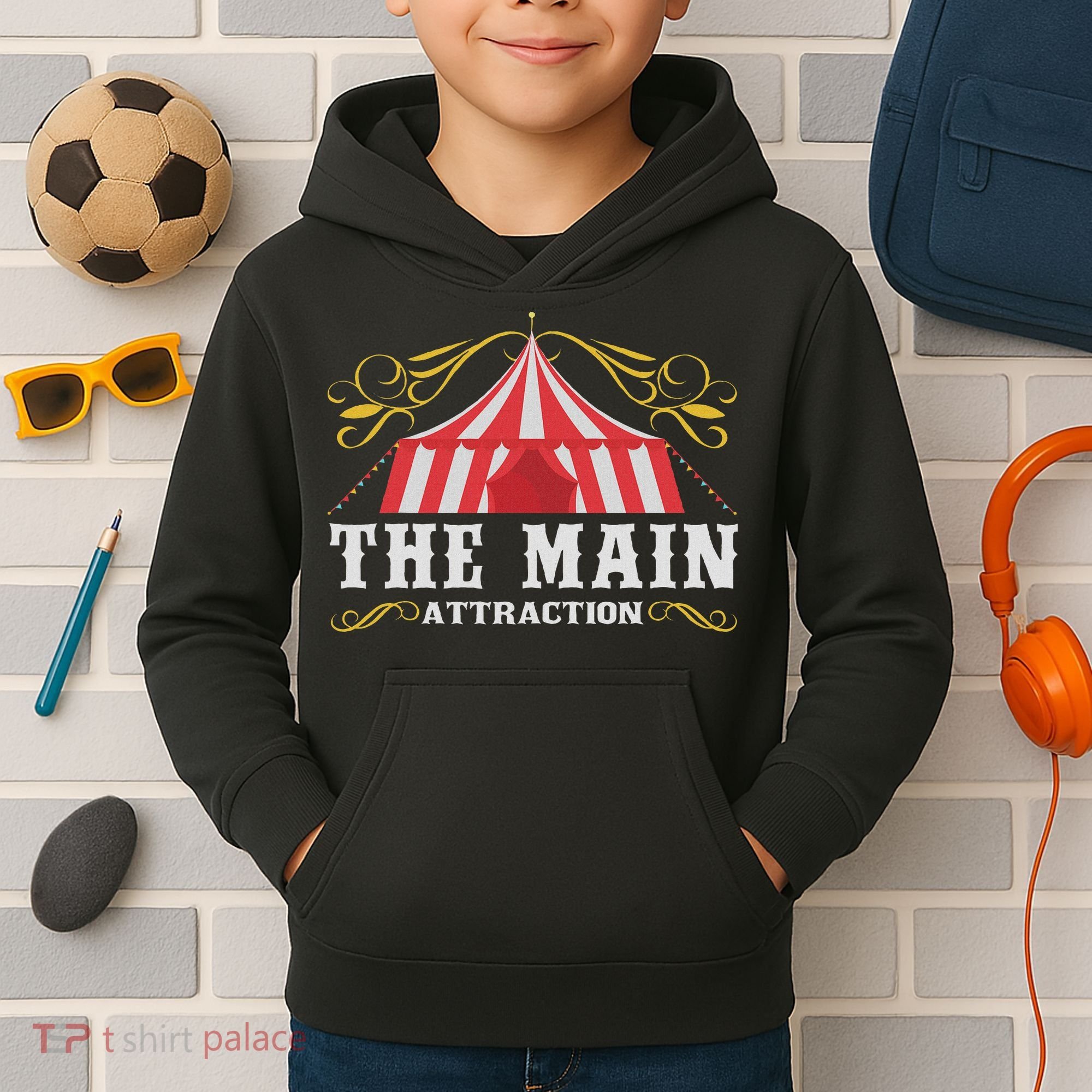 The Attraction Circus Carnival Children Birthday Party Kids Hoodie