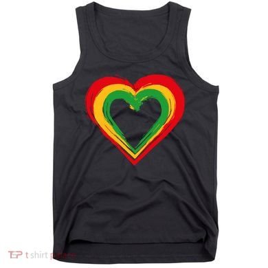 Traditional African Colors Painted Heart Tank Top