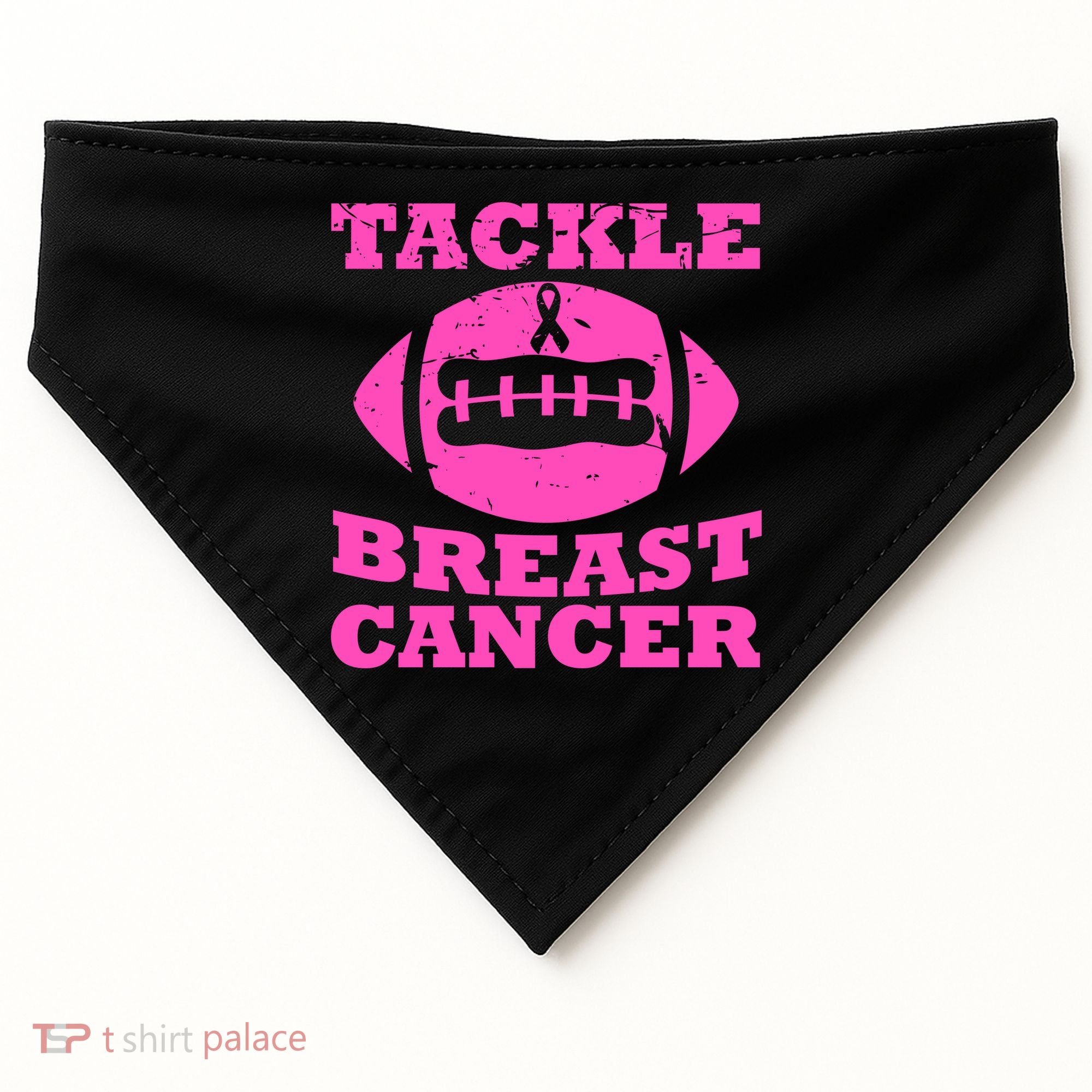 Tackle Breast Cancer USA-Made Doggie Bandana