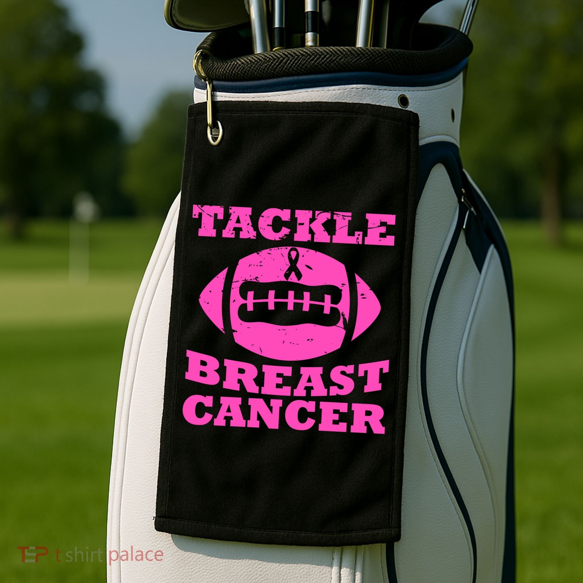 Tackle Breast Cancer Golf Towel