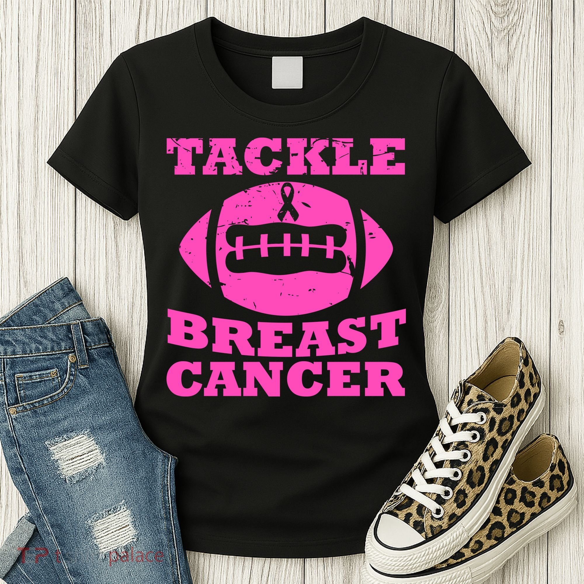 Tackle Breast Cancer Women's T-Shirt